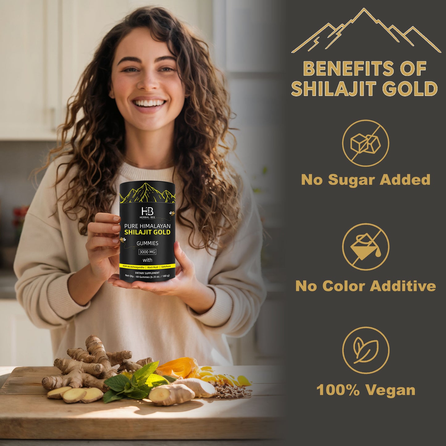Shilajit Gummies: Pure Himalayan Shilajit with Ashwagandha & Fulvic Acid | 60 Gummies