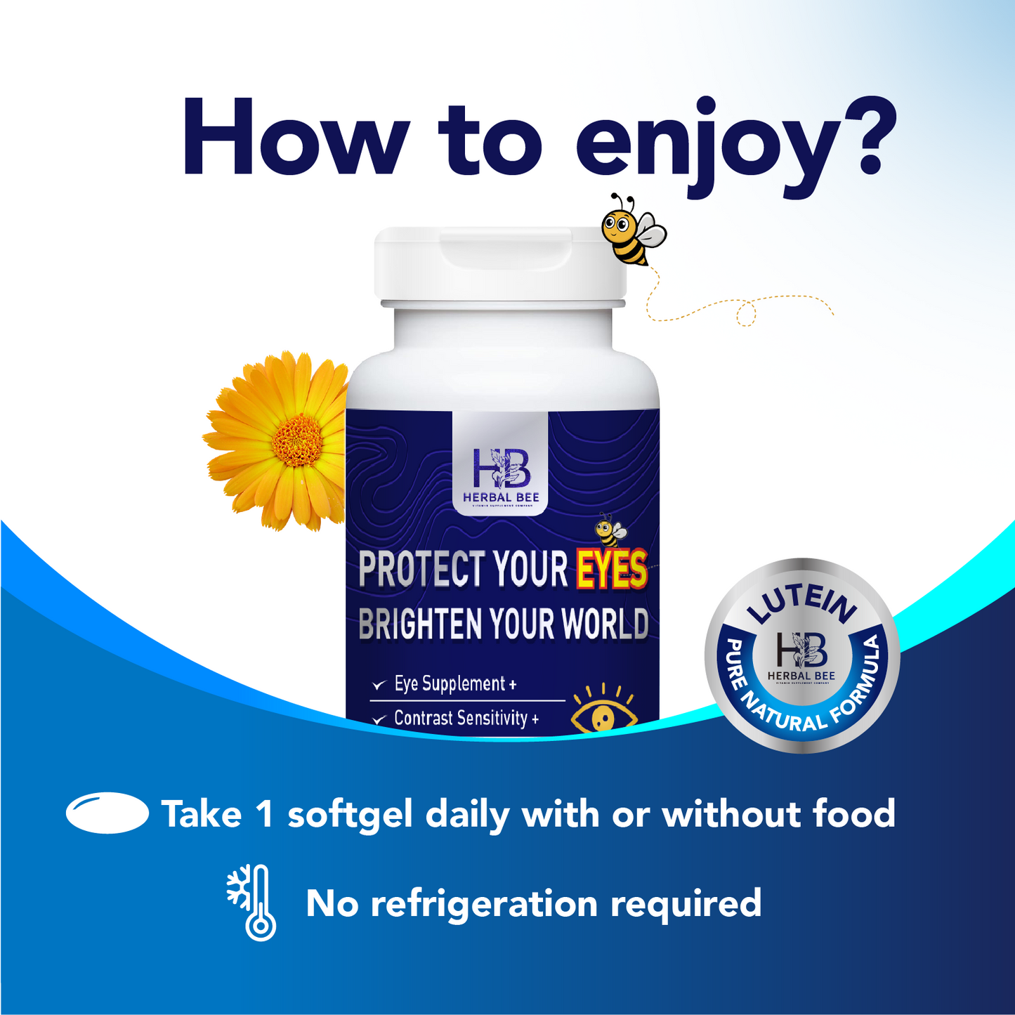 Eye Supplement – Lutein 10mg, Meso-Zeaxanthin 10mg, Zeaxanthin 2mg – Supports Vision | 90 Softgels