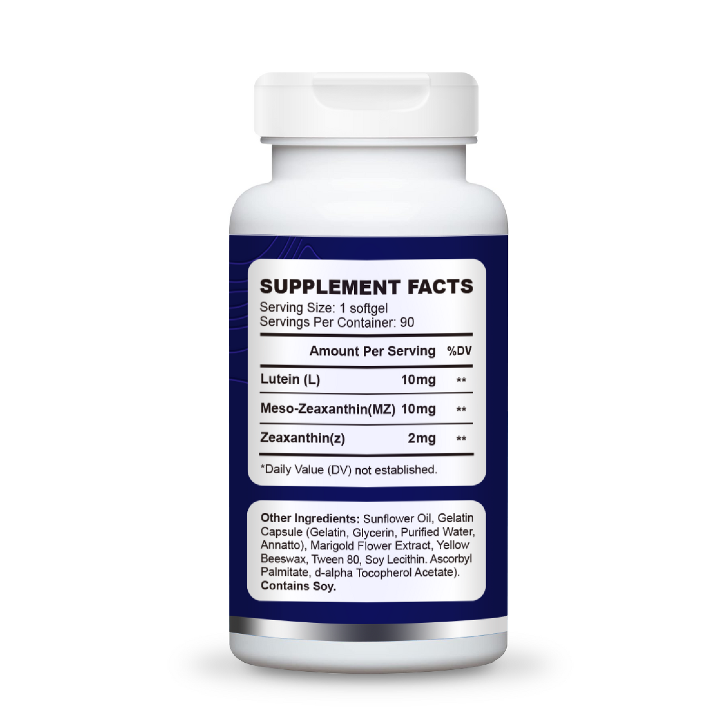 Eye Supplement – Lutein 10mg, Meso-Zeaxanthin 10mg, Zeaxanthin 2mg – Supports Vision | 90 Softgels