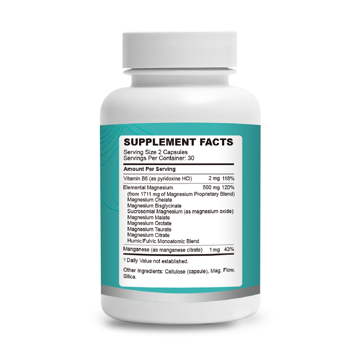 7-in-1 Magnesium Complex – Memory, Focus & Mood Support – Magnesium Glycinate, Citrate | 60 Capsules