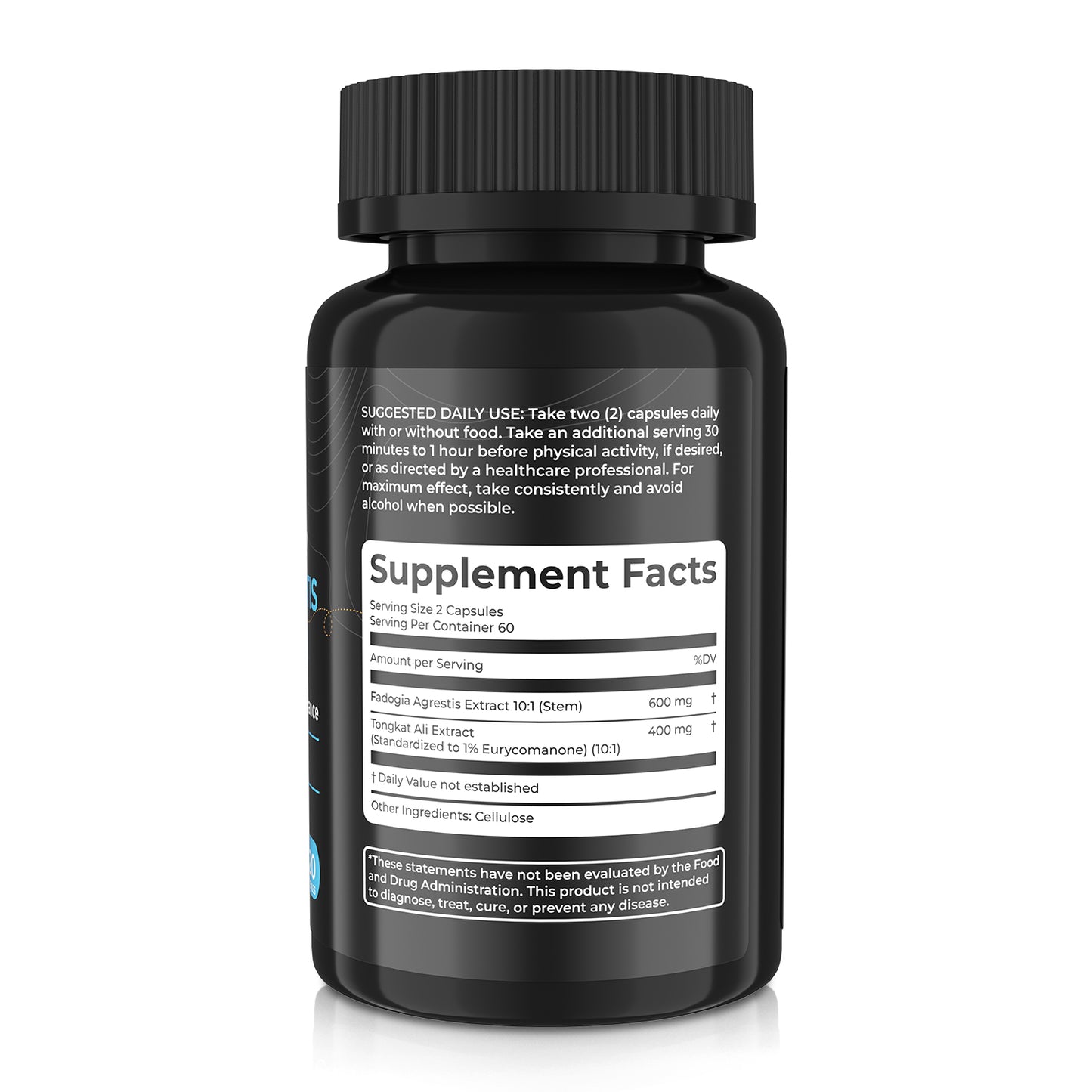 Herbal Bee Fadogia Agrestis + Tongkat Ali, Athletic Performance & Energy Support – Vitality, Stamina & Hormone Balance – 120 Capsules (60 Servings)