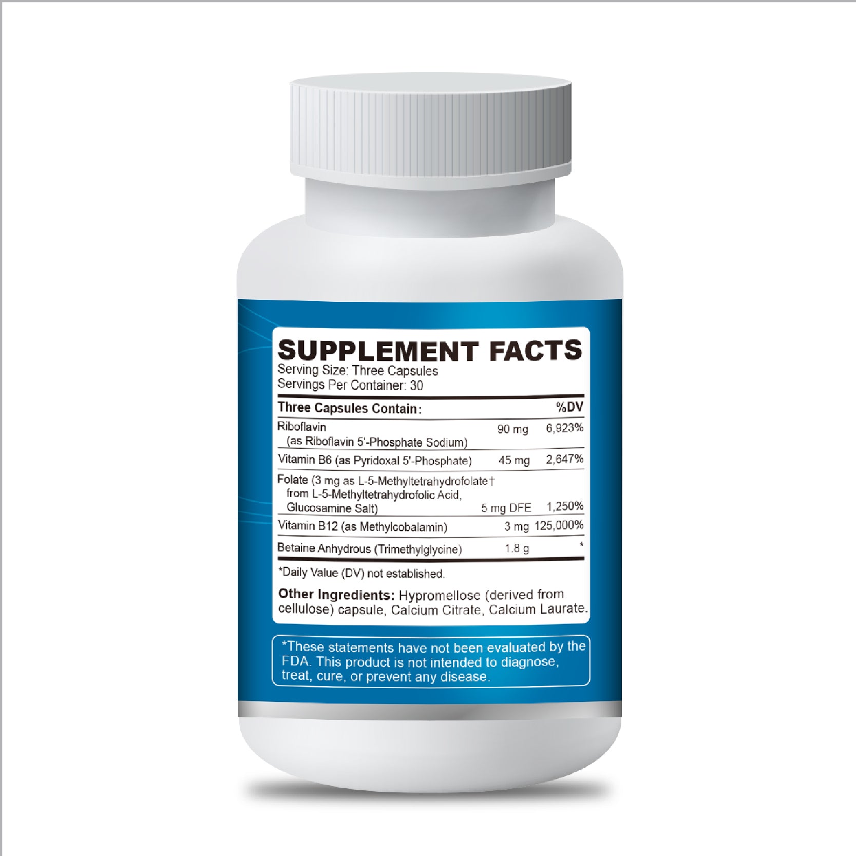 Herbal Bee 5-MTHF Energy, Brain & Mood – Methylated Folate with B6, B12, Riboflavin – Supports Cognitive Health | 90 Capsules