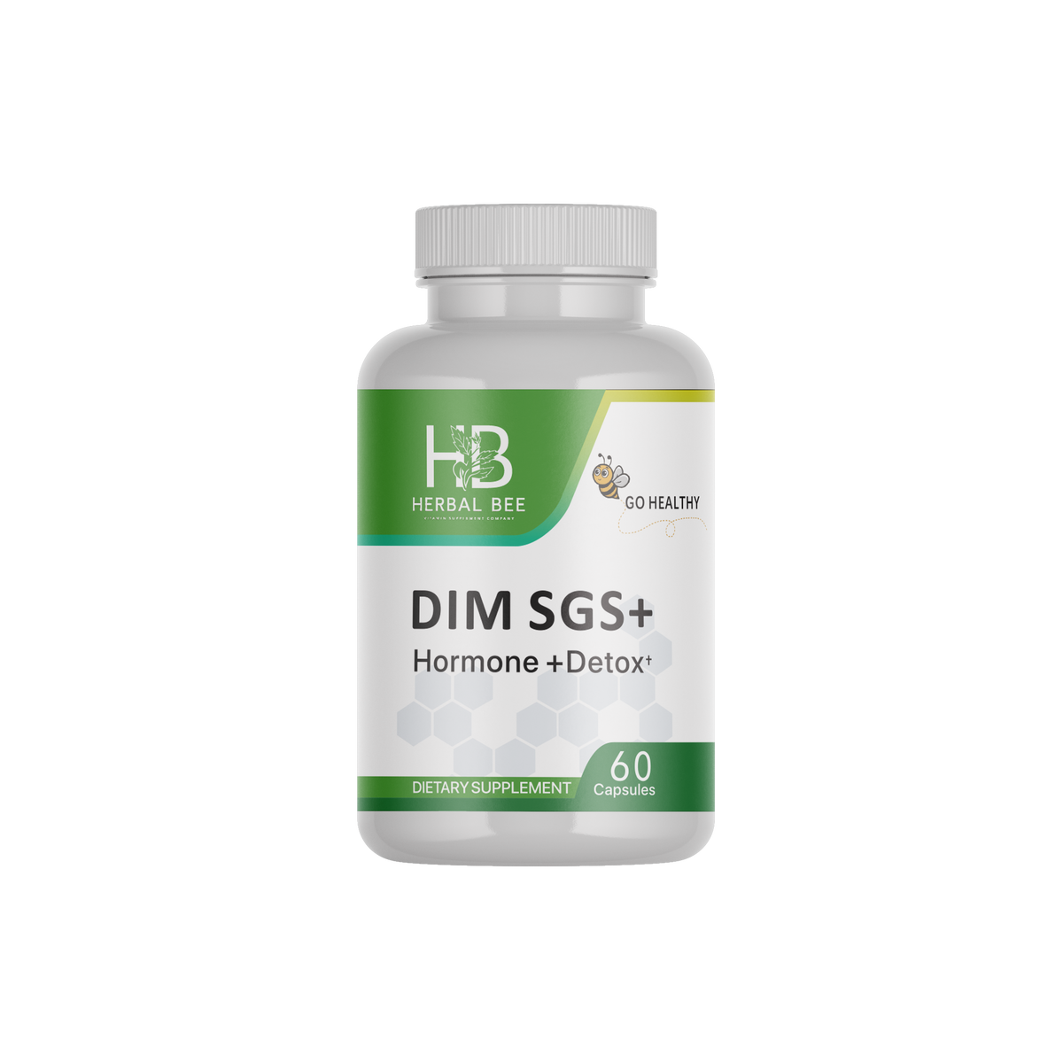 Herbal Bee DIM SGS+, 60 vegan capsules with DIM 150 mg and broccoli seed extract